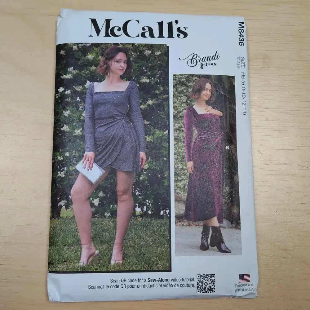 McCall's M8436 Misses' Stretch Knit Dress Sewing Pattern Designed by Brandi Joan